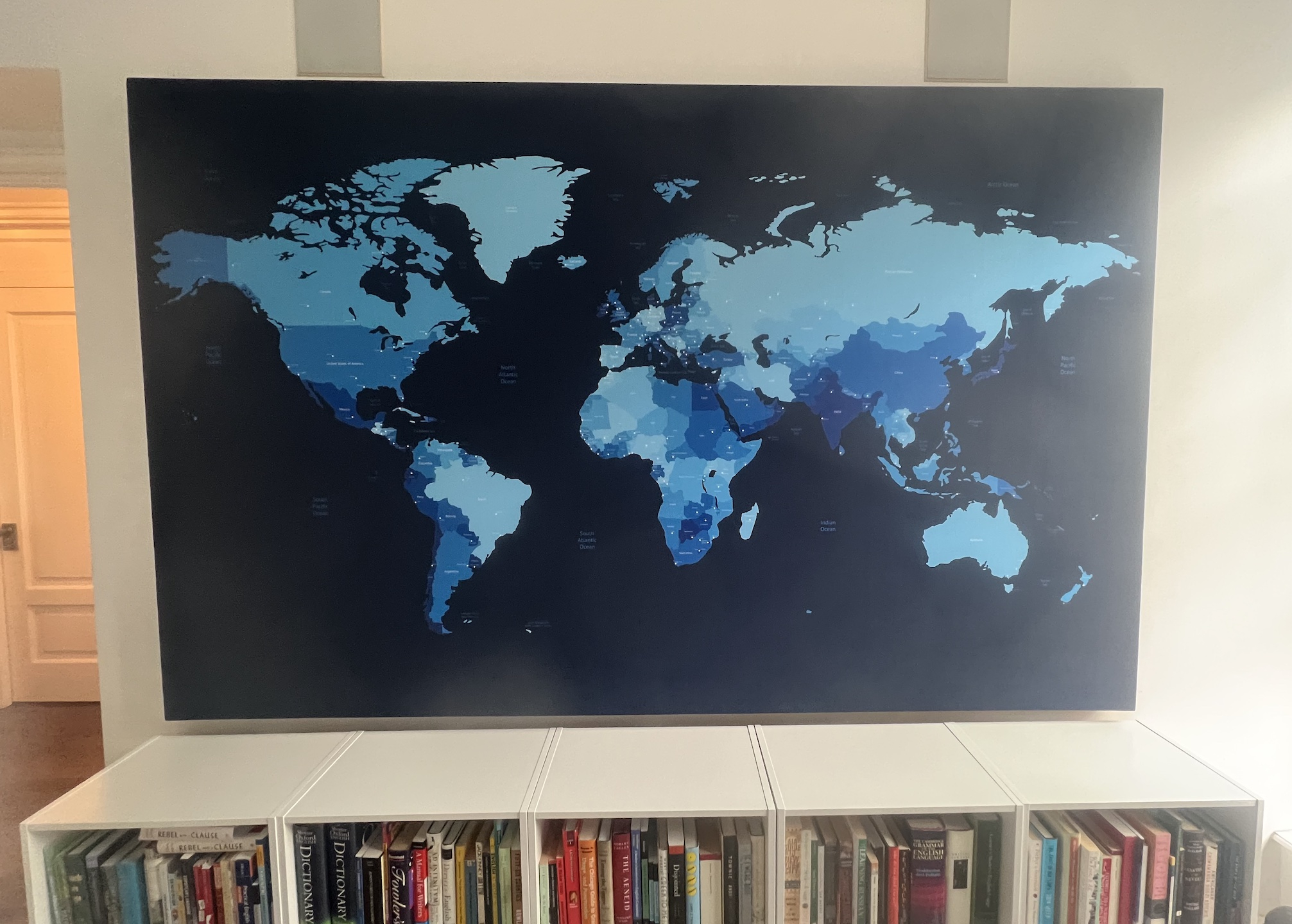 Custom Printed World Map Acoustic Panel