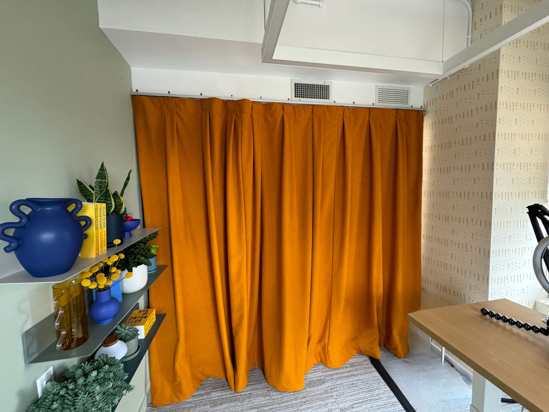Orange Acoustic Curtain