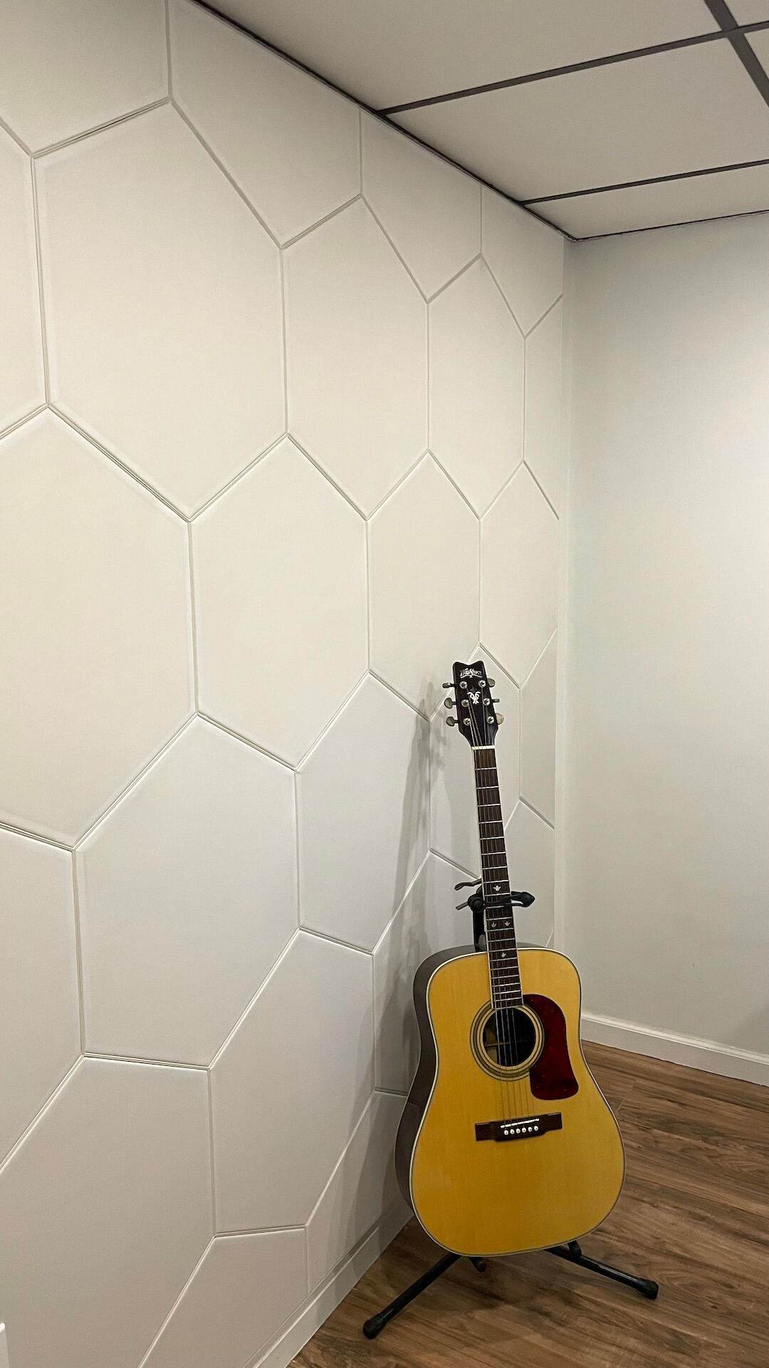 Hexagon Shaped Acoustic Upholstery Wall