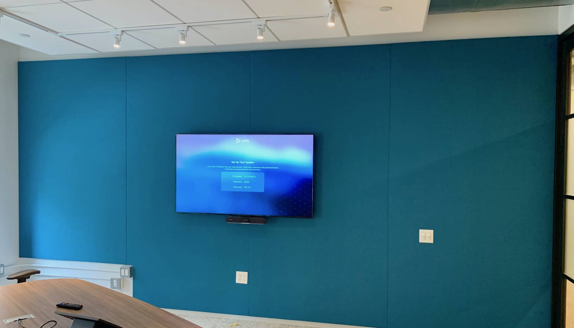 Felt Fabric Wall in Conference Room 1