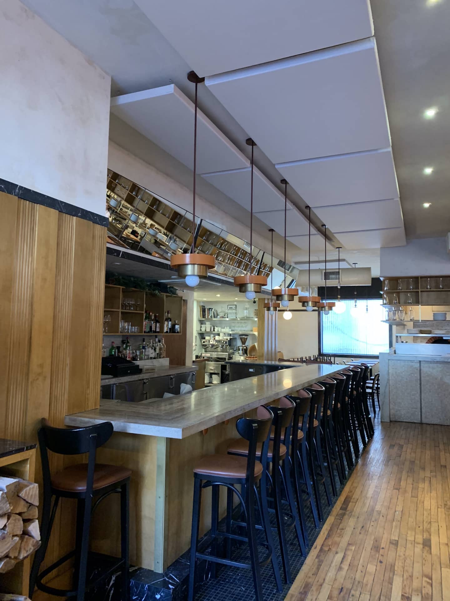 Ceiling Panels in Bar