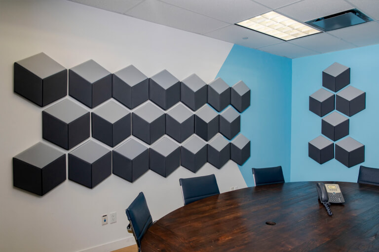Custom acoustic panels for conference room