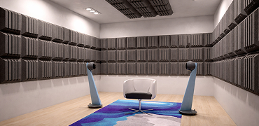 A professional soundproofing specialist installing acoustic wall panels in a modern Brooklyn apartment