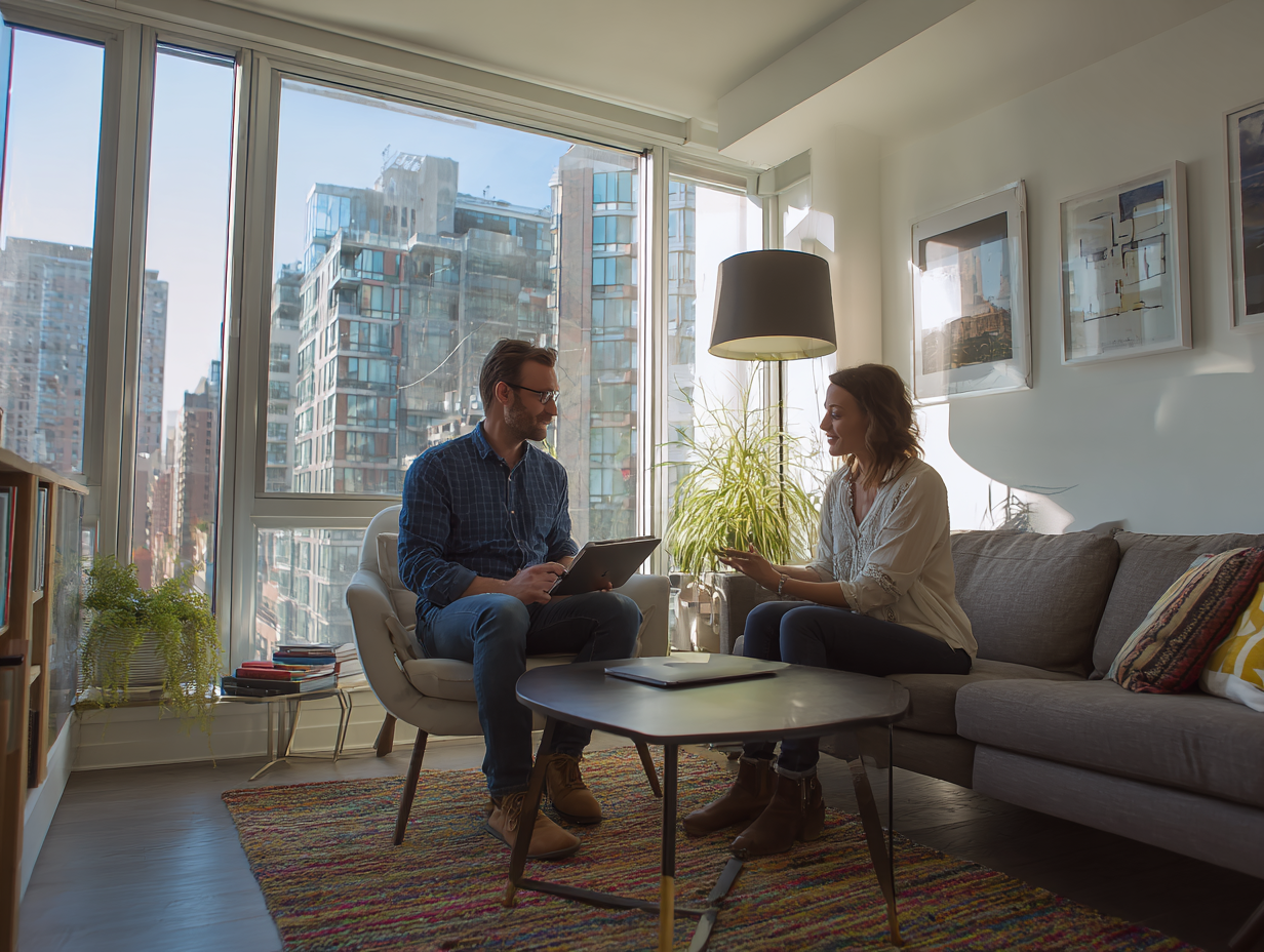 Consultation in modern NYC apartment
