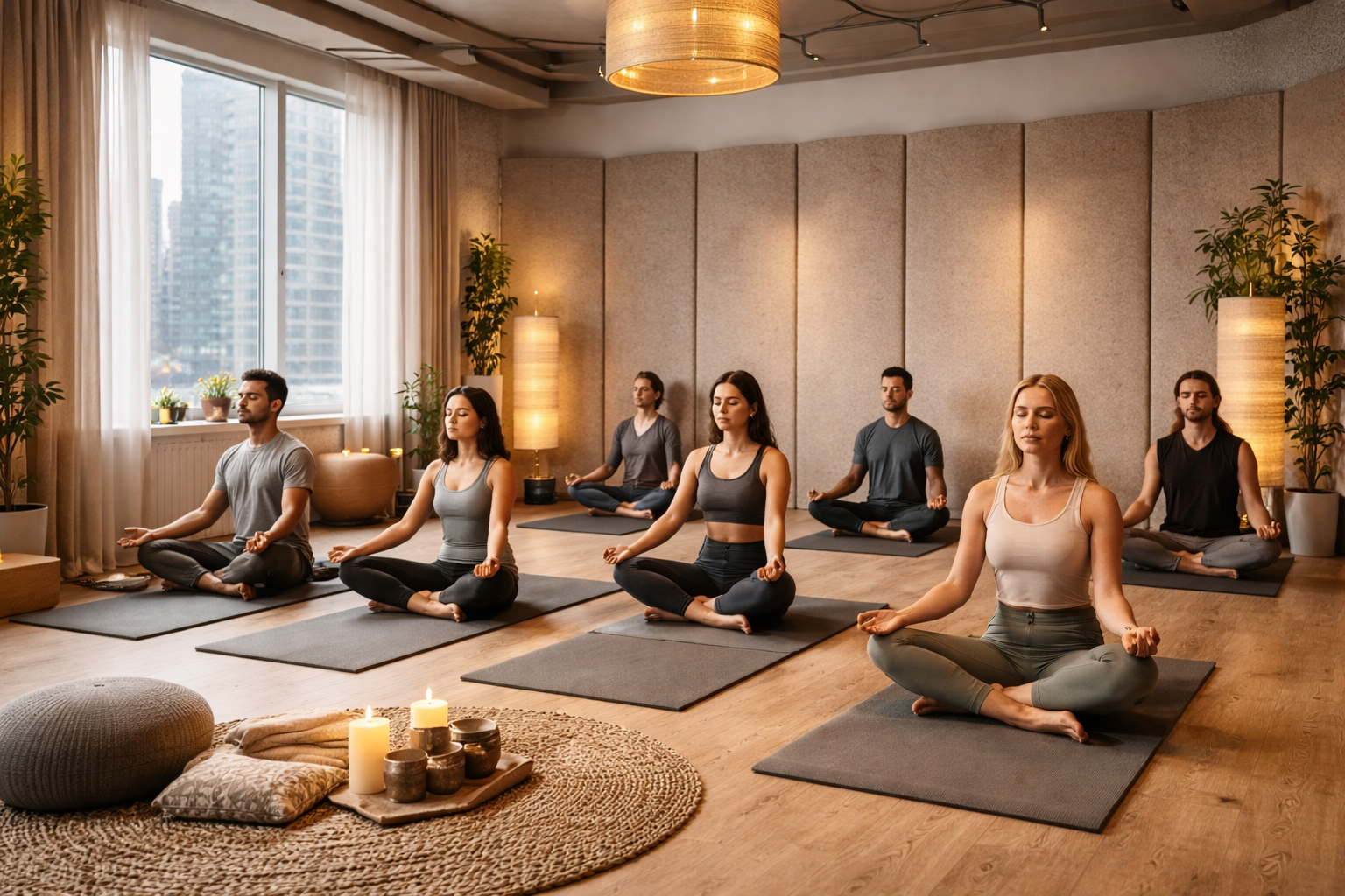 Soundproofing acoustic panels in serene meditation space.png