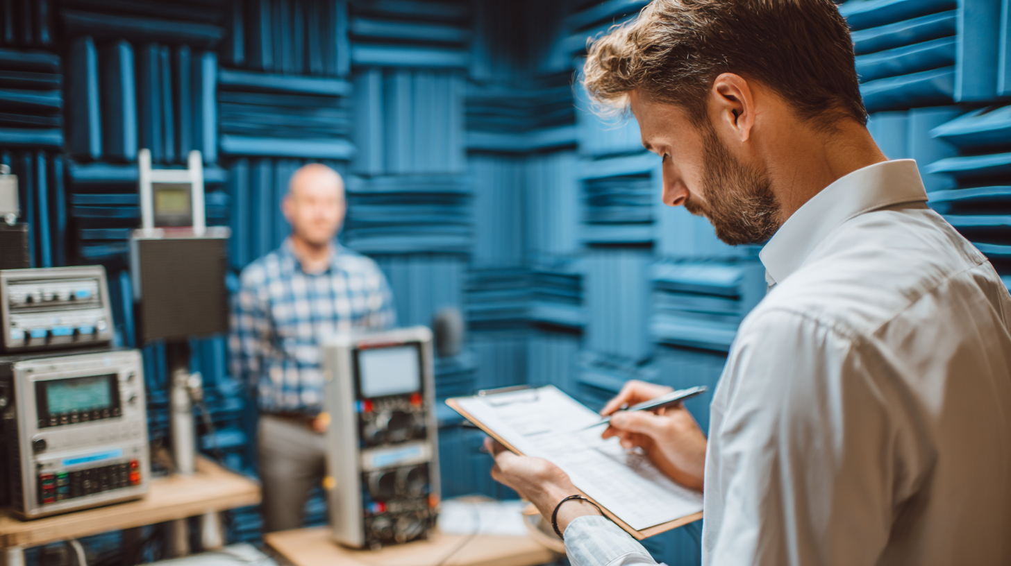 Acoustic engineers testing sound in anechoic chamber with equipment-c63b-4be8-9c96-d614f9ed2389_0.png