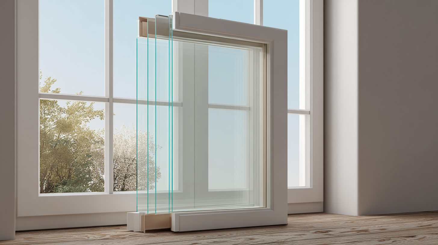 3D render of a window with an added acoustic insert